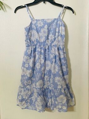 Abercrombie Kids Sundress Blue White Floral Size 13/14